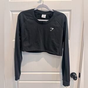 Gymshark Black Cropped Sweatshirt